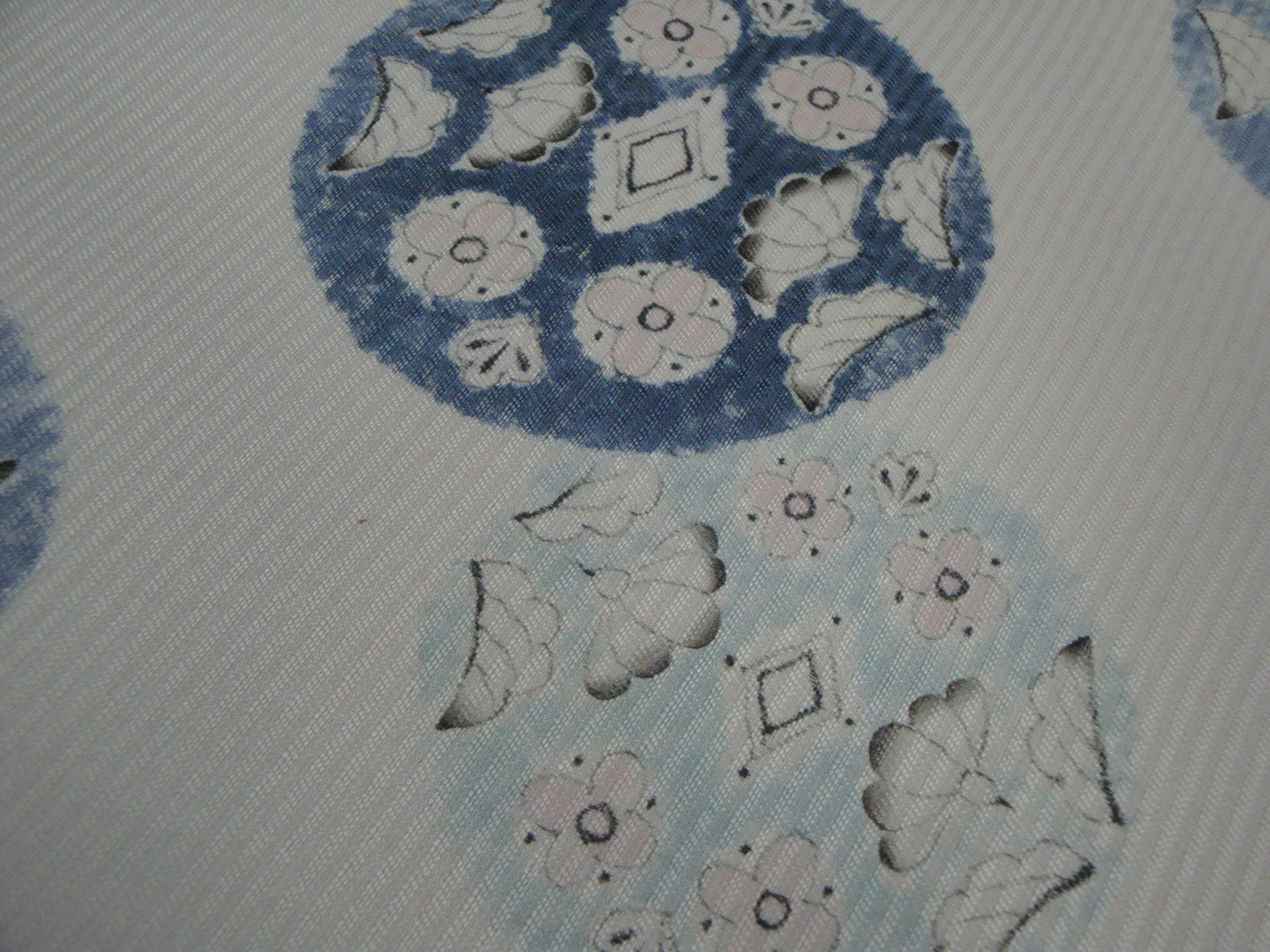 ４月のコーディネート 瑠璃藍色の紬を、辻が花の帯で着こなす ...